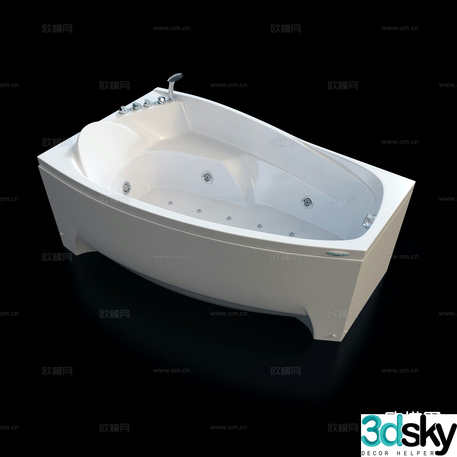 Modern bathtub 3d model