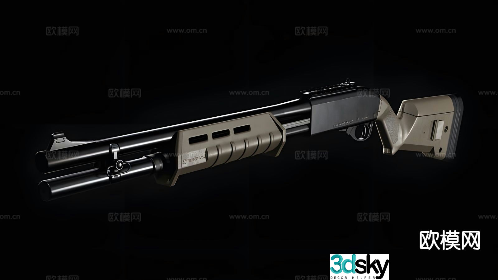 Remington musket 3d model