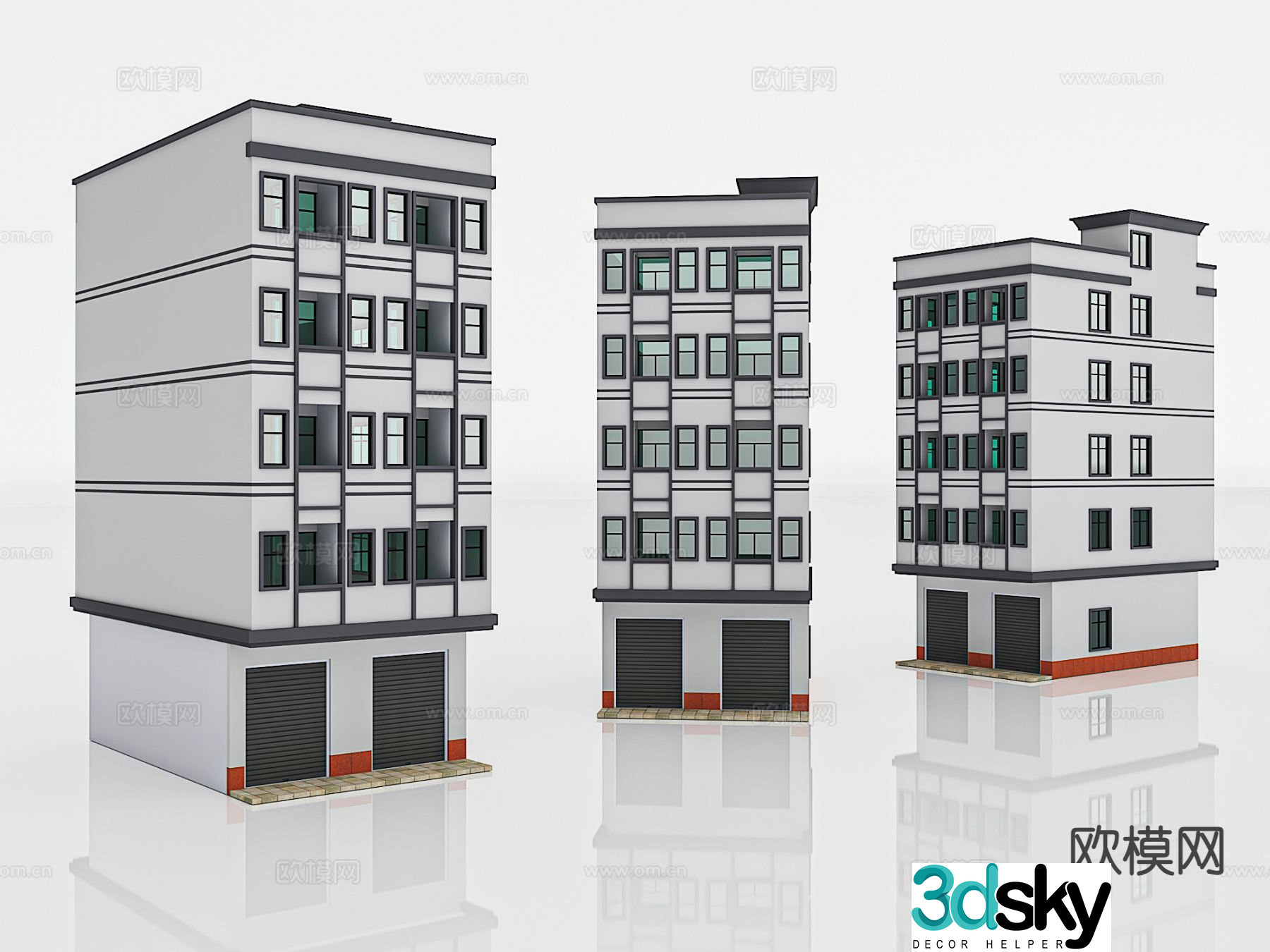 House components high-rise buildings rural buildings 3D models