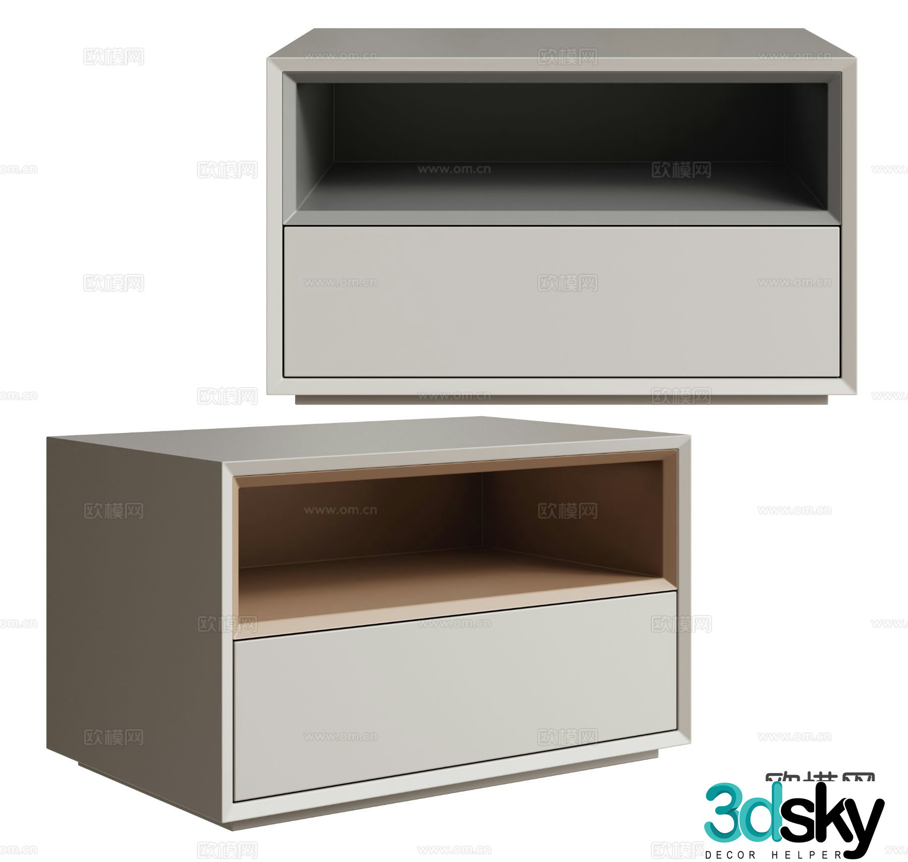 Modern bedside table 3d model