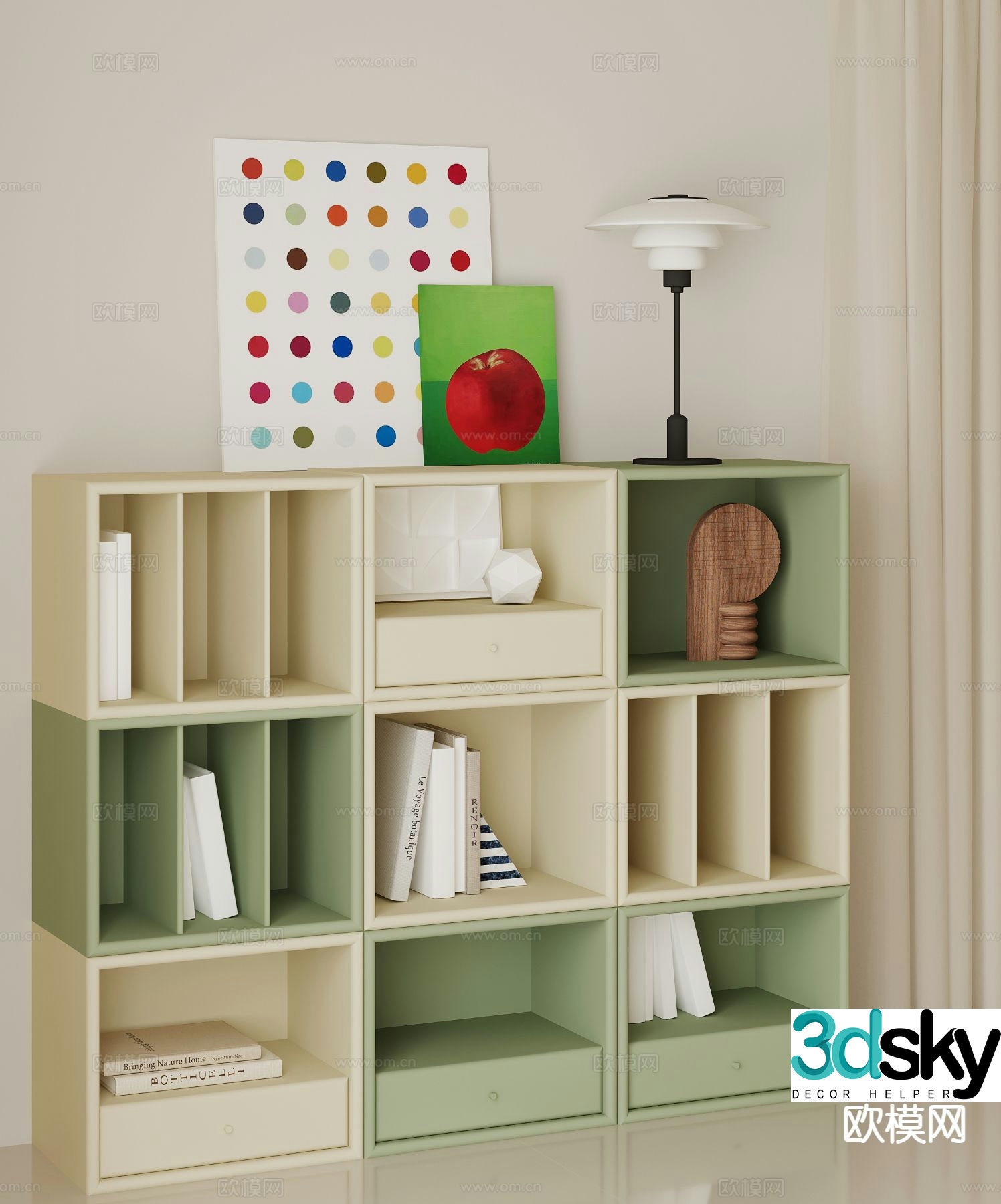 Memphis children’s cabinet toy cabinet locker 3d model