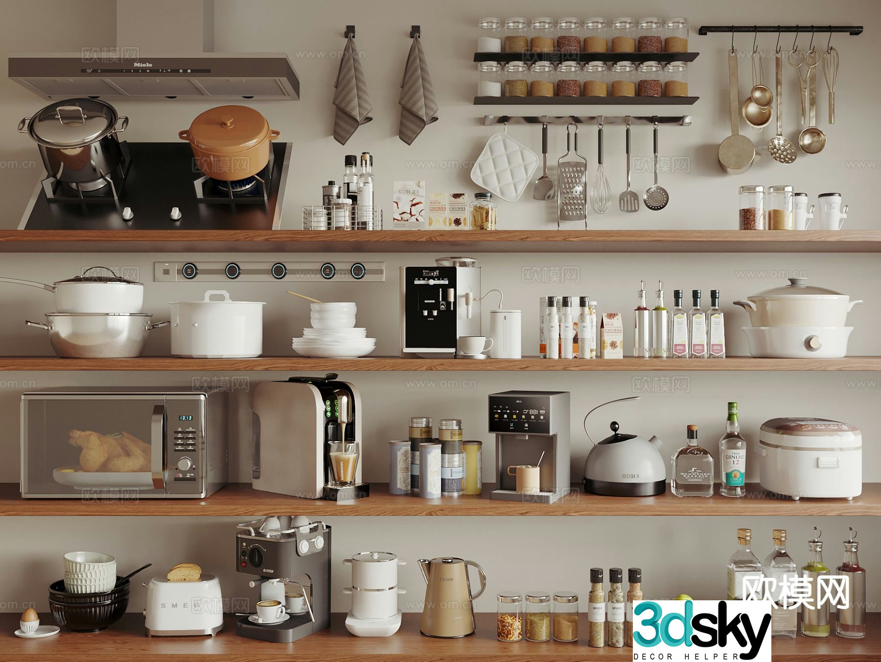 kitchen appliances kitchen supplies condiment bottle 3d model