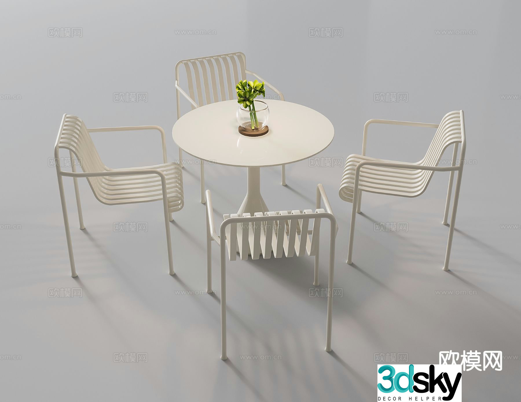 Modern leisure tables and chairs Negotiation tables and chairs 3d model