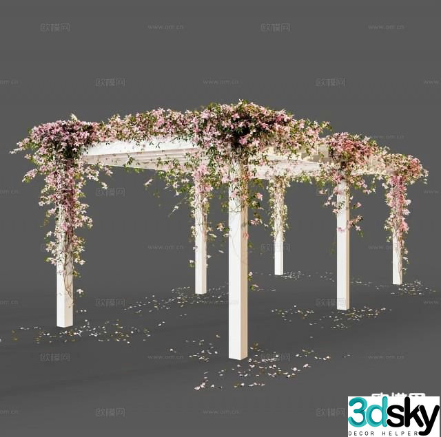 Modern gallery frame flower frame climbing frame frame plant frame frame 3D model
