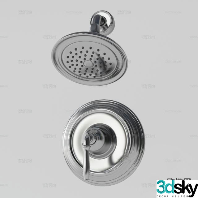 Modern shower head 3d model