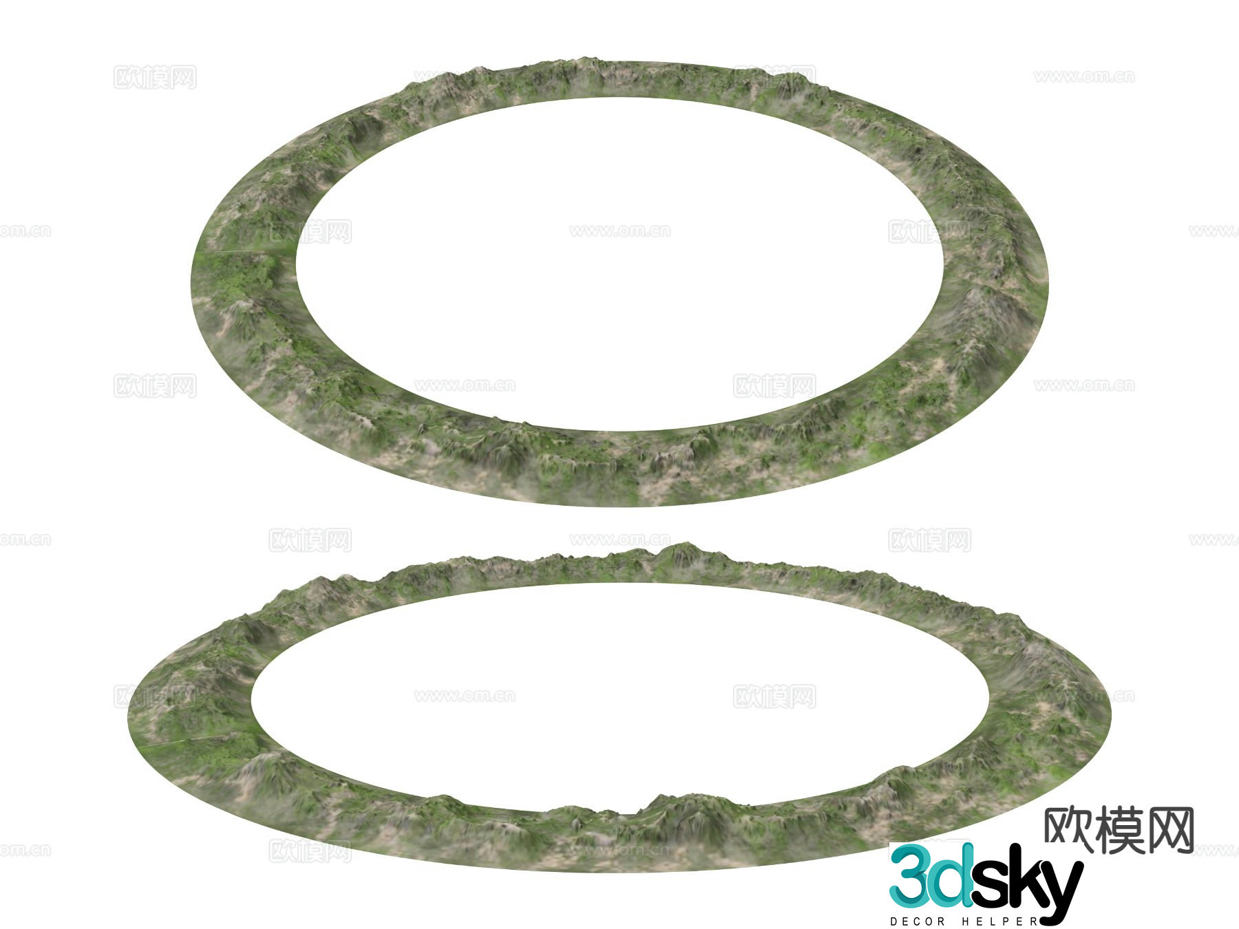 Outdoor landscape crater 3D model
