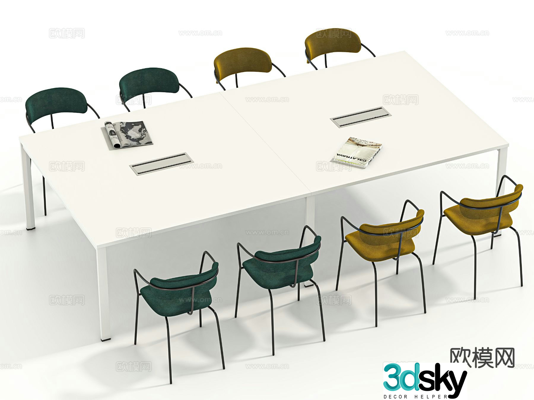 Modern conference table 3d model