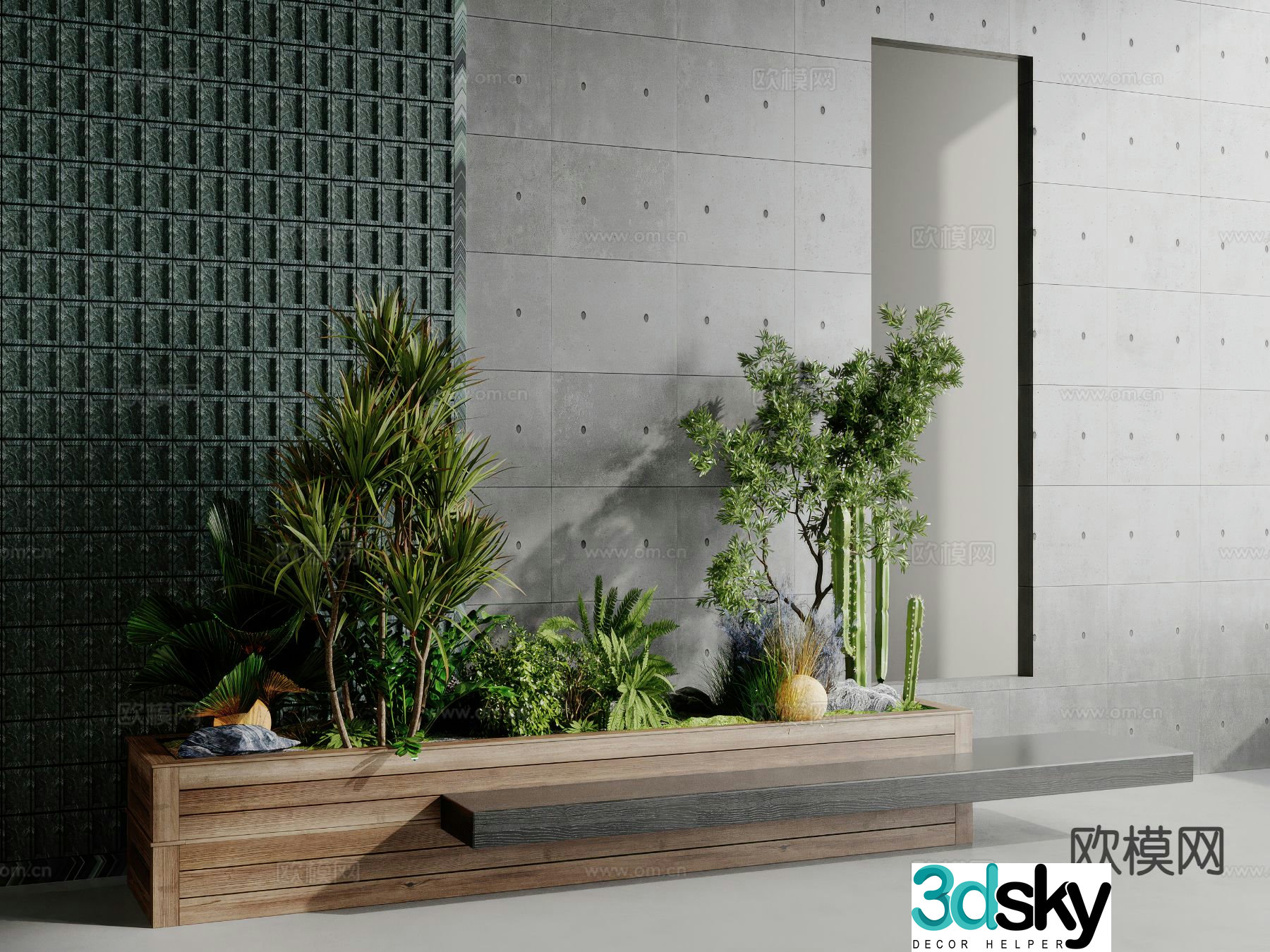 Modern plant heap Landscape plant 3d model
