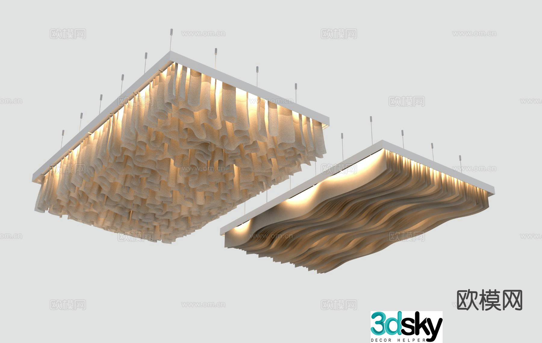European style ceiling curtain shape ceiling textured paper ceiling 3d model