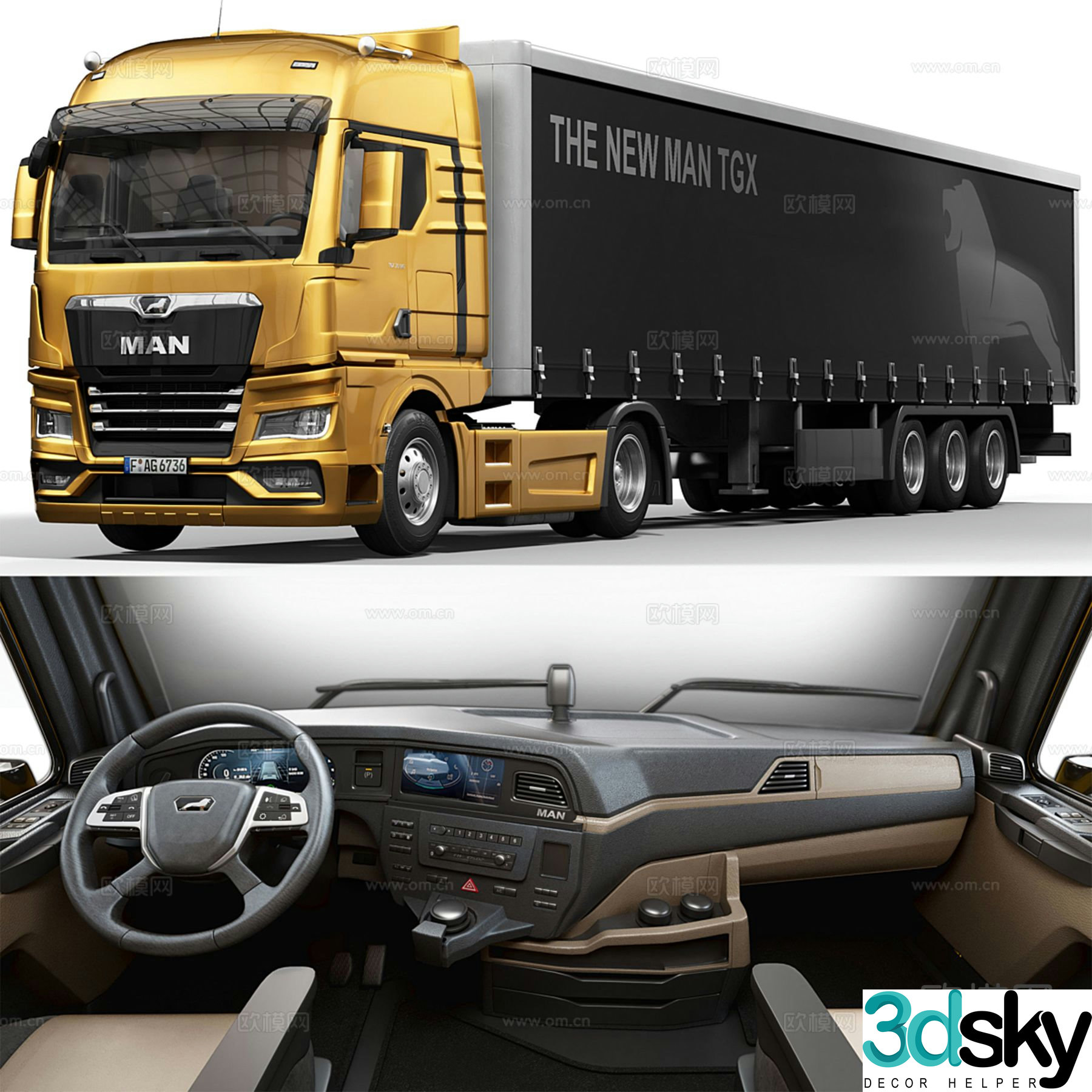TGX transporter truck 3d model