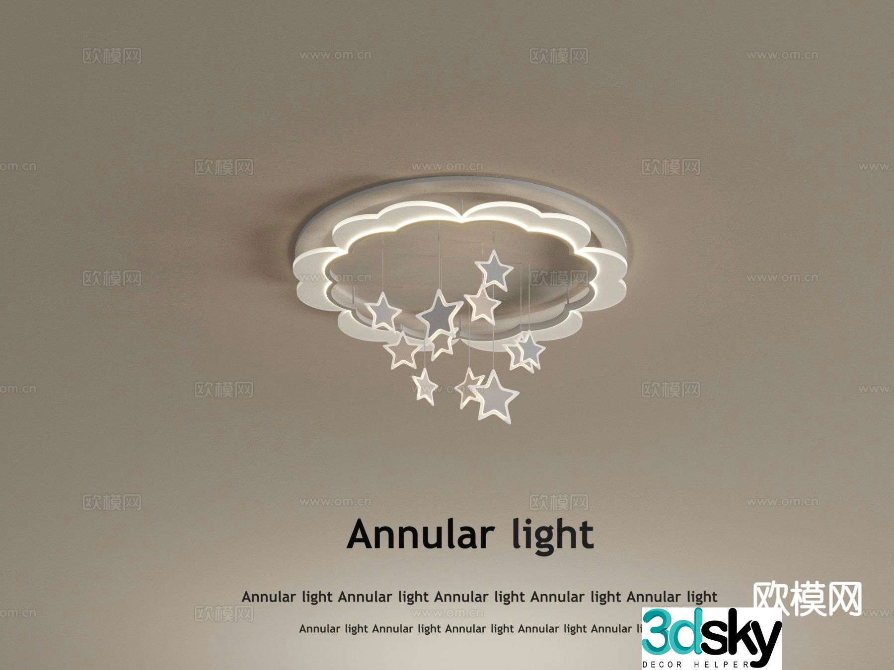 Modern ceiling light Children’s lamp 3d model