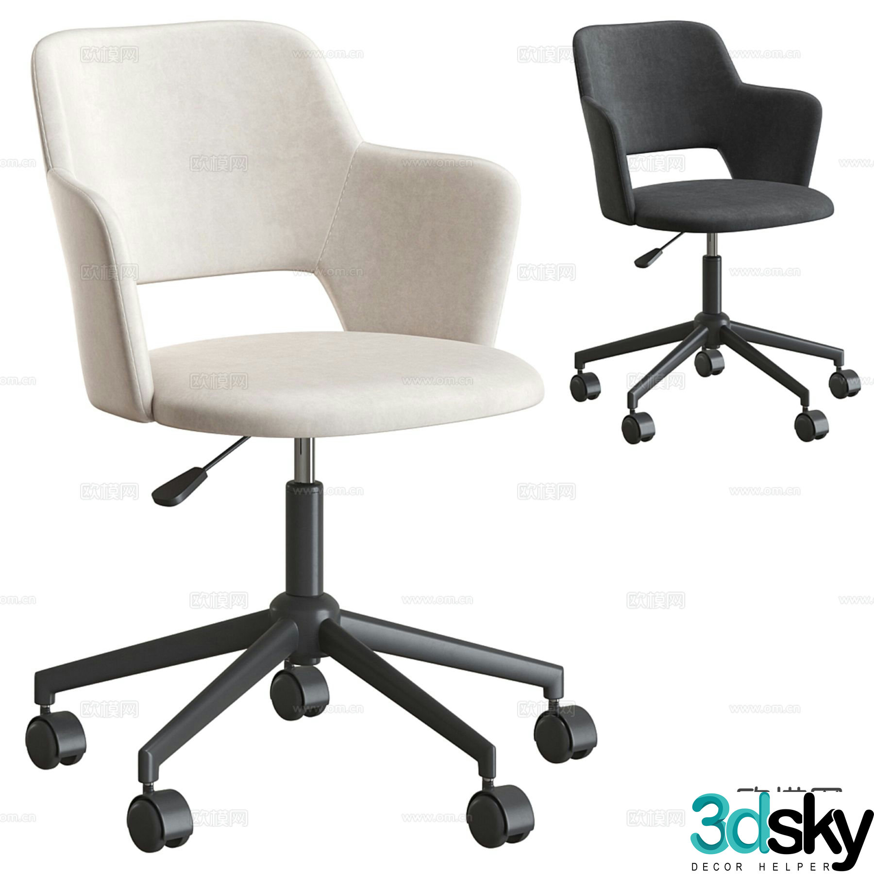 Office chair staff chair 3d model