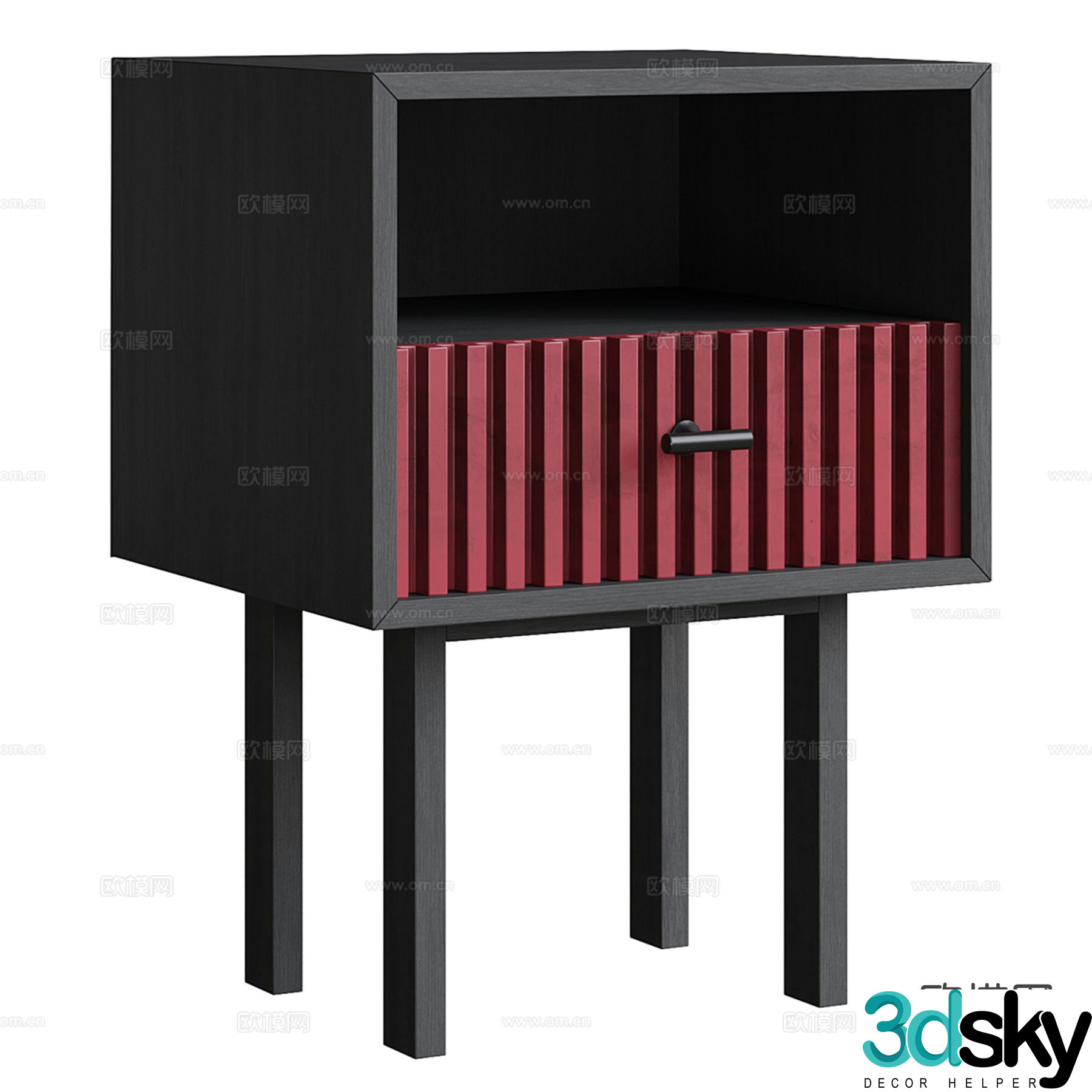 Modern bedside table 3d model