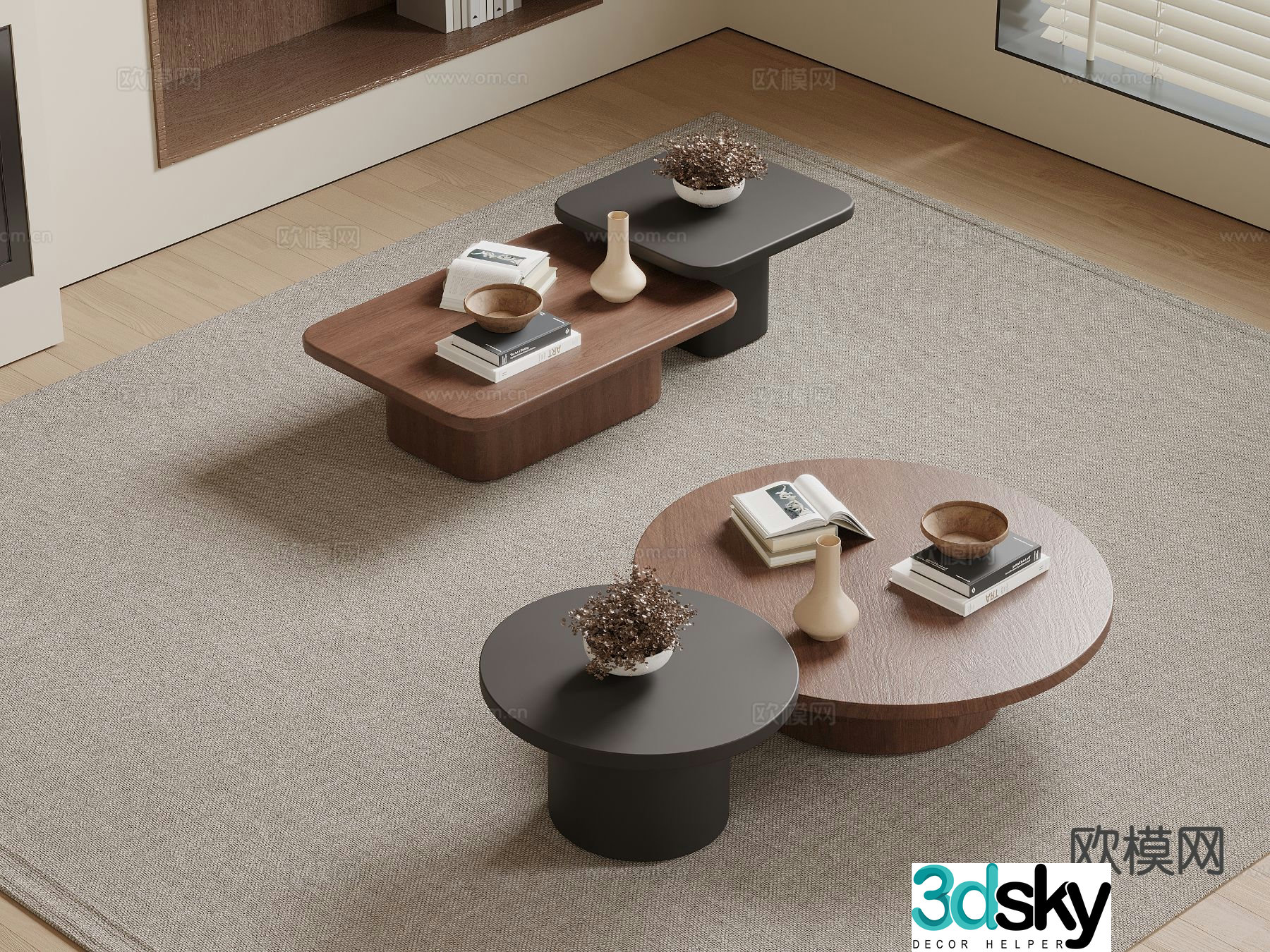 Medieval style coffee table 3D model
