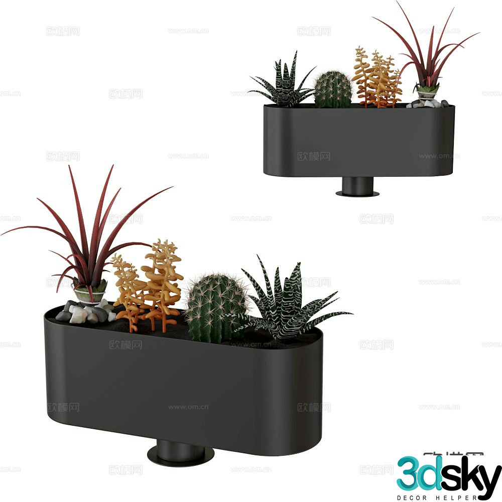 Fora Form Potted Bonsai Desktop Green Plant 3D Model