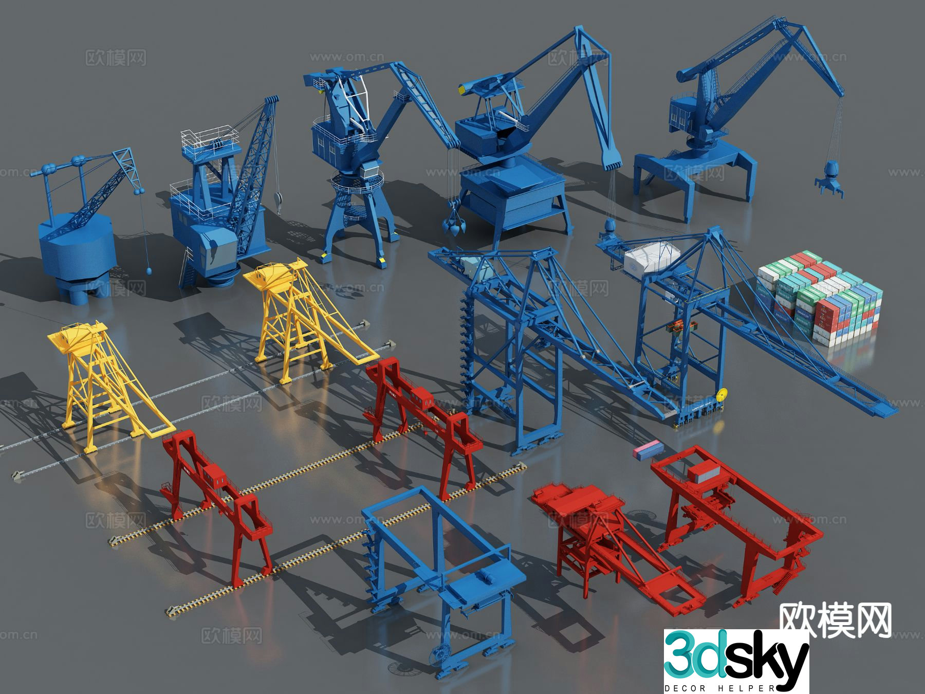 Crane crane gantry crane tower crane crane 3d model