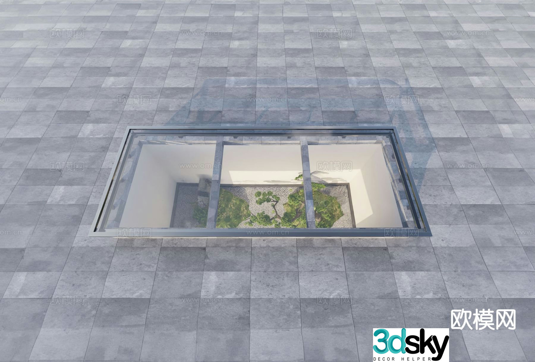Modern lightwell 3d model
