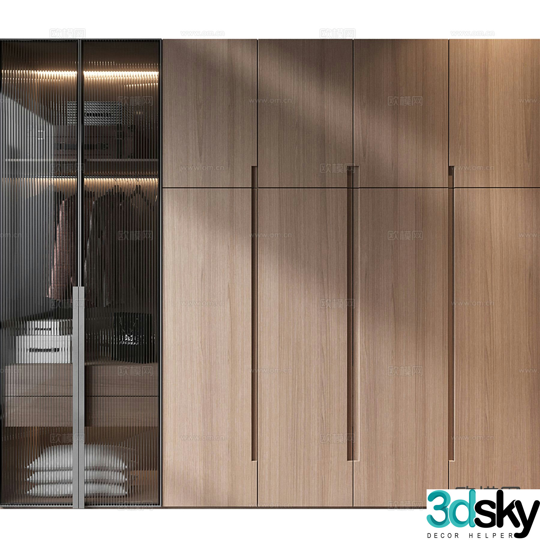 modern wardrobe wardrobe 3d model