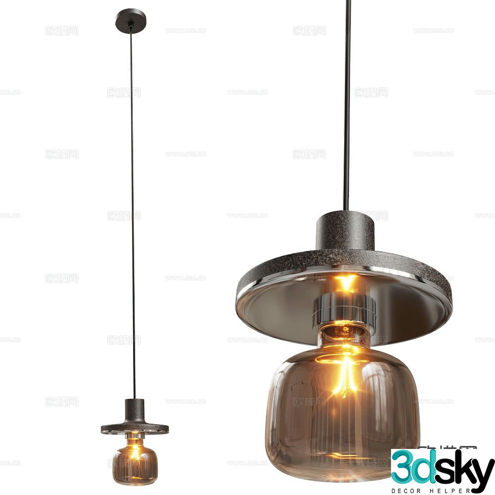 Zuiver Group Modern Chandelier 3D Model