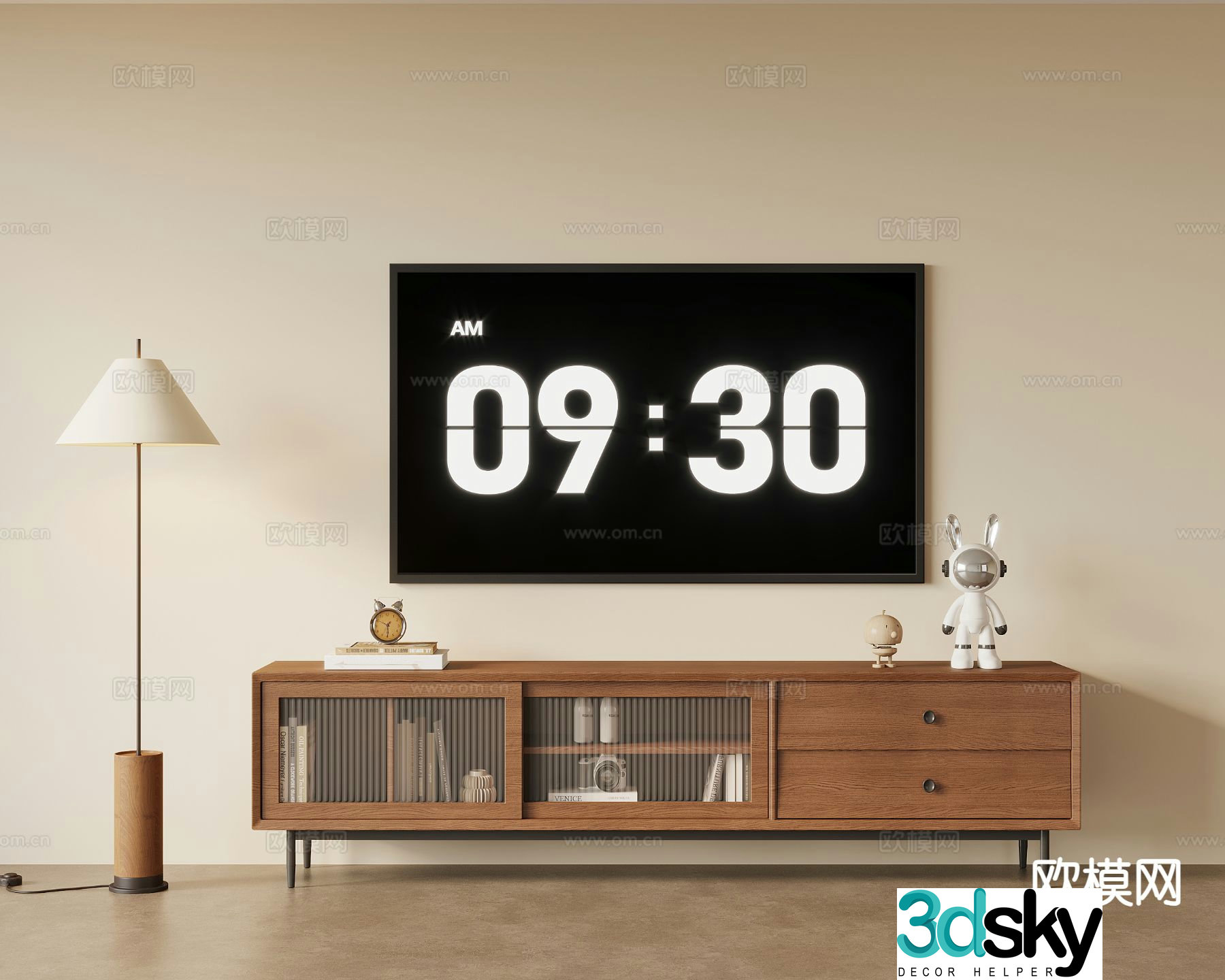 Medieval style TV cabinet 3D model