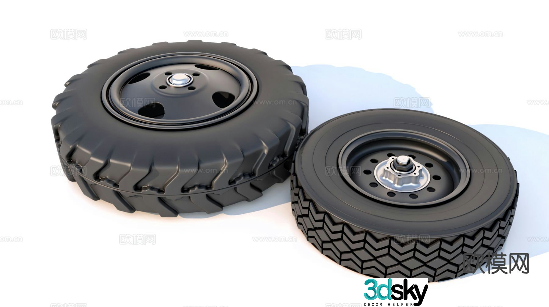 Car tires vehicle accessories 3d model