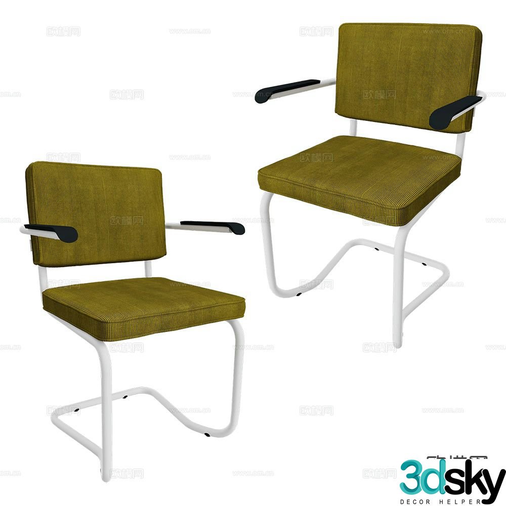 Zuiver Group modern single chair dining chair 3d model