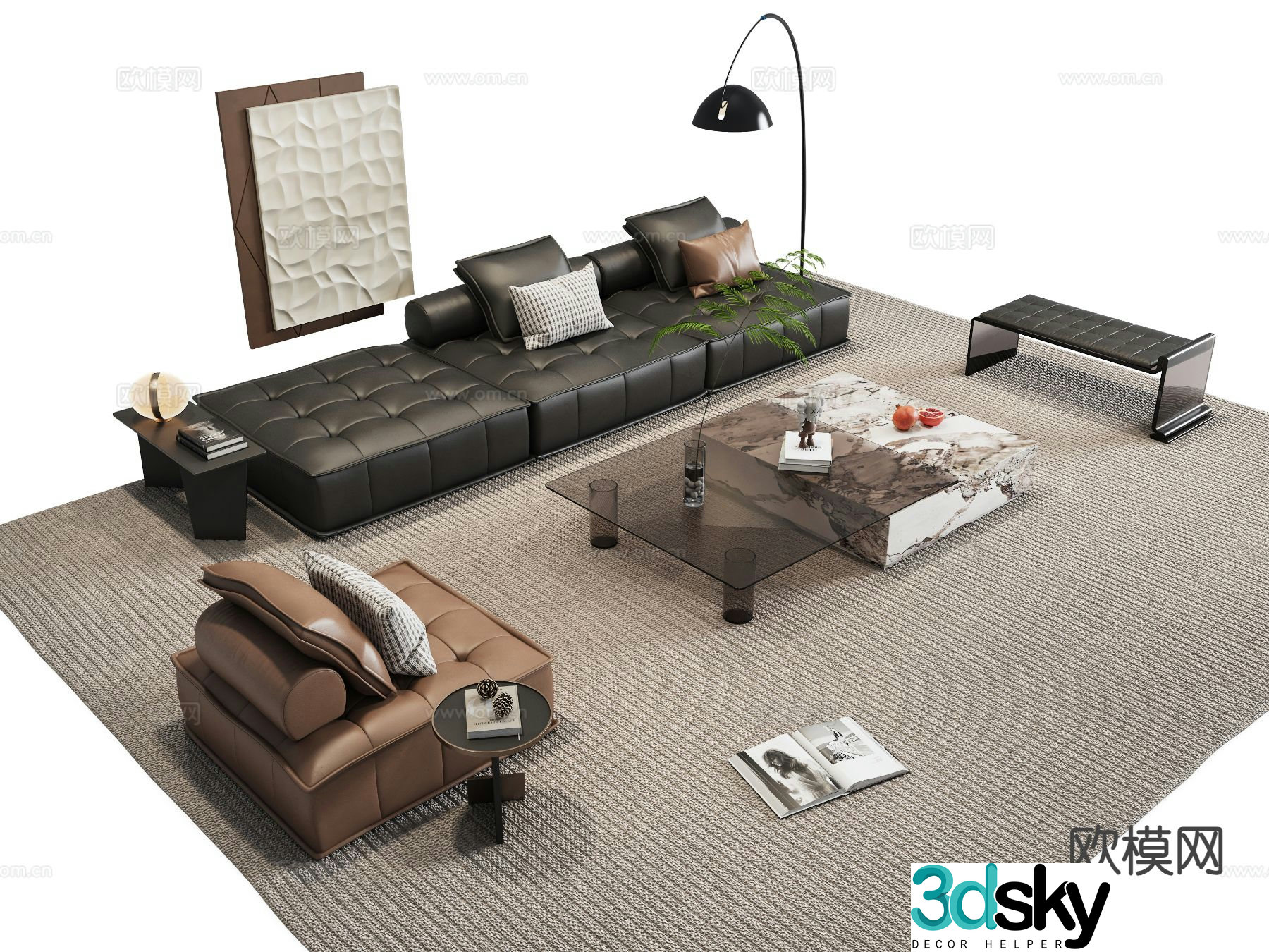 MONOTI modular sofa 3d model