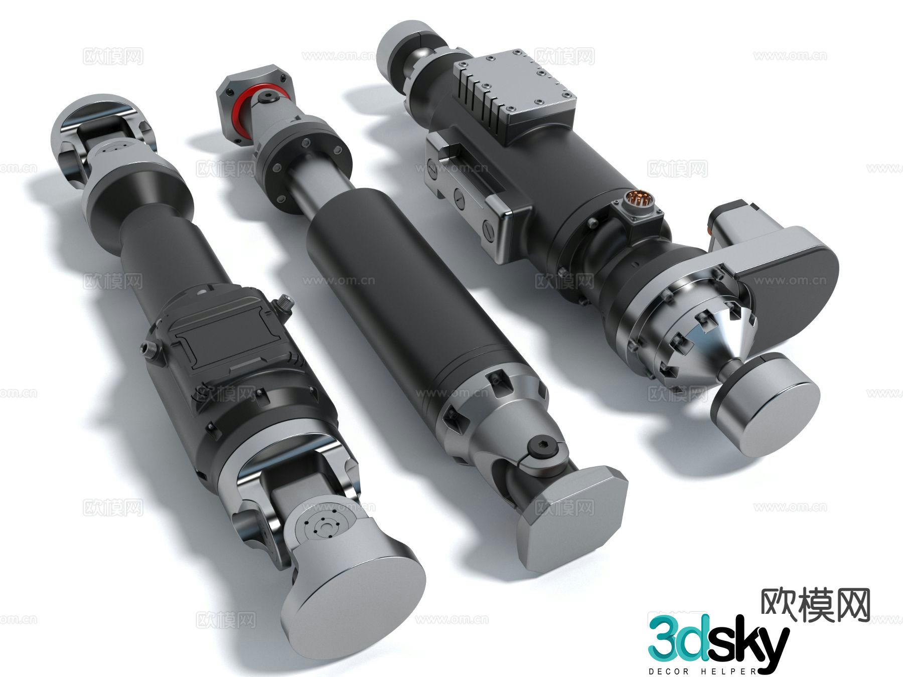 Industrial hardware shock absorber hardware parts 3d model