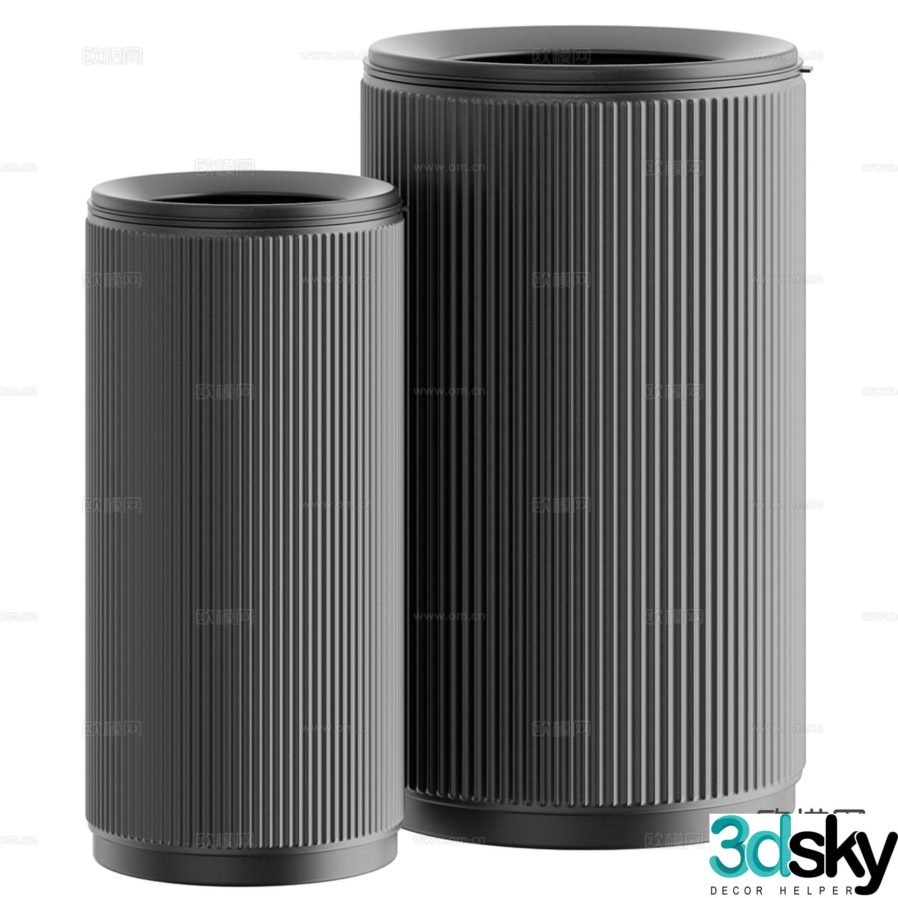 Modern trash can 3d model