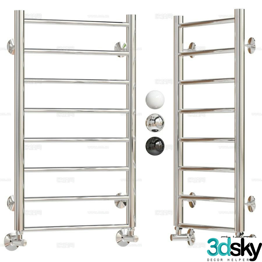 Aurora heated towel rail 3d model