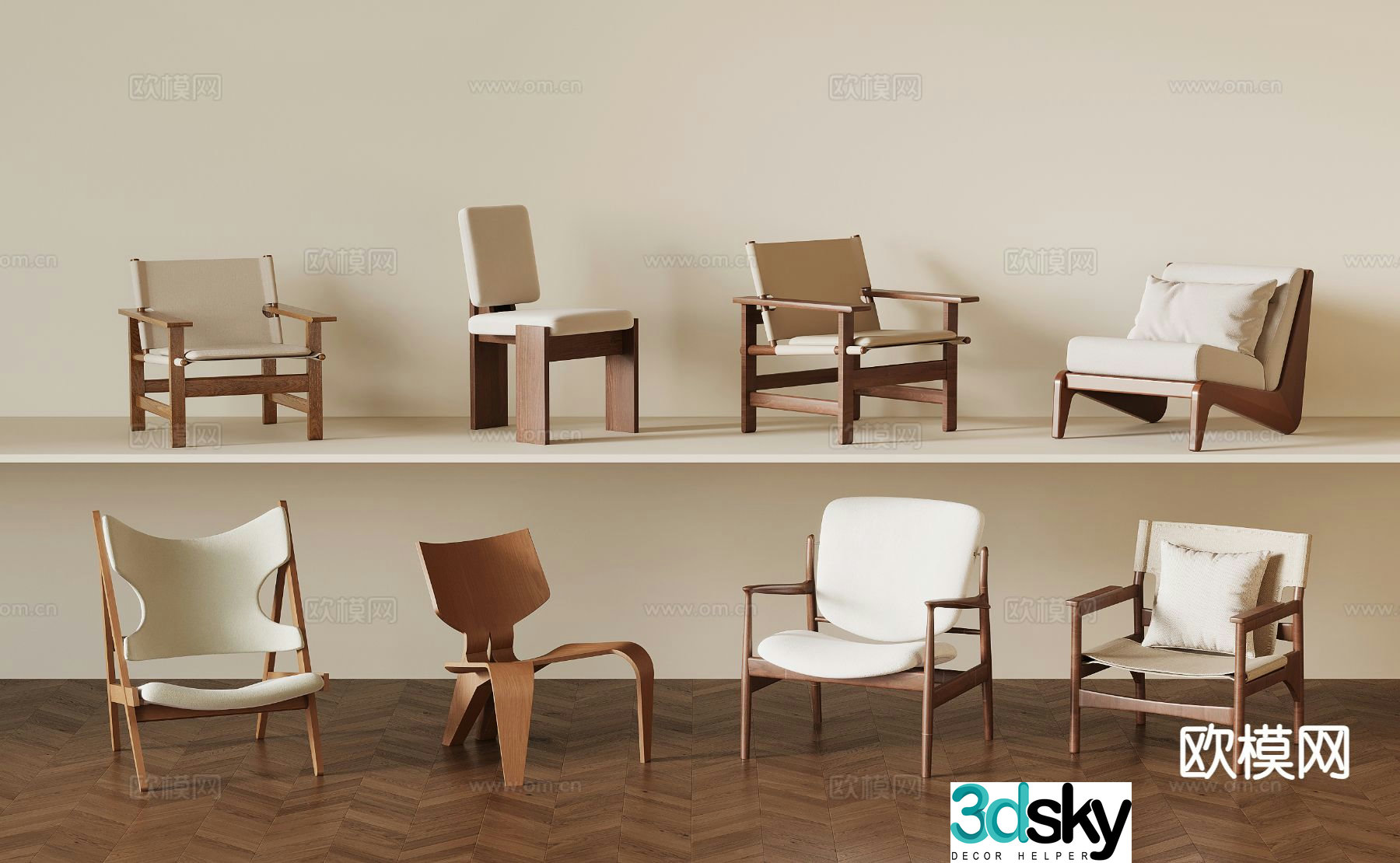 Medieval style sofa chair leisure chair chair dining chair 3d model