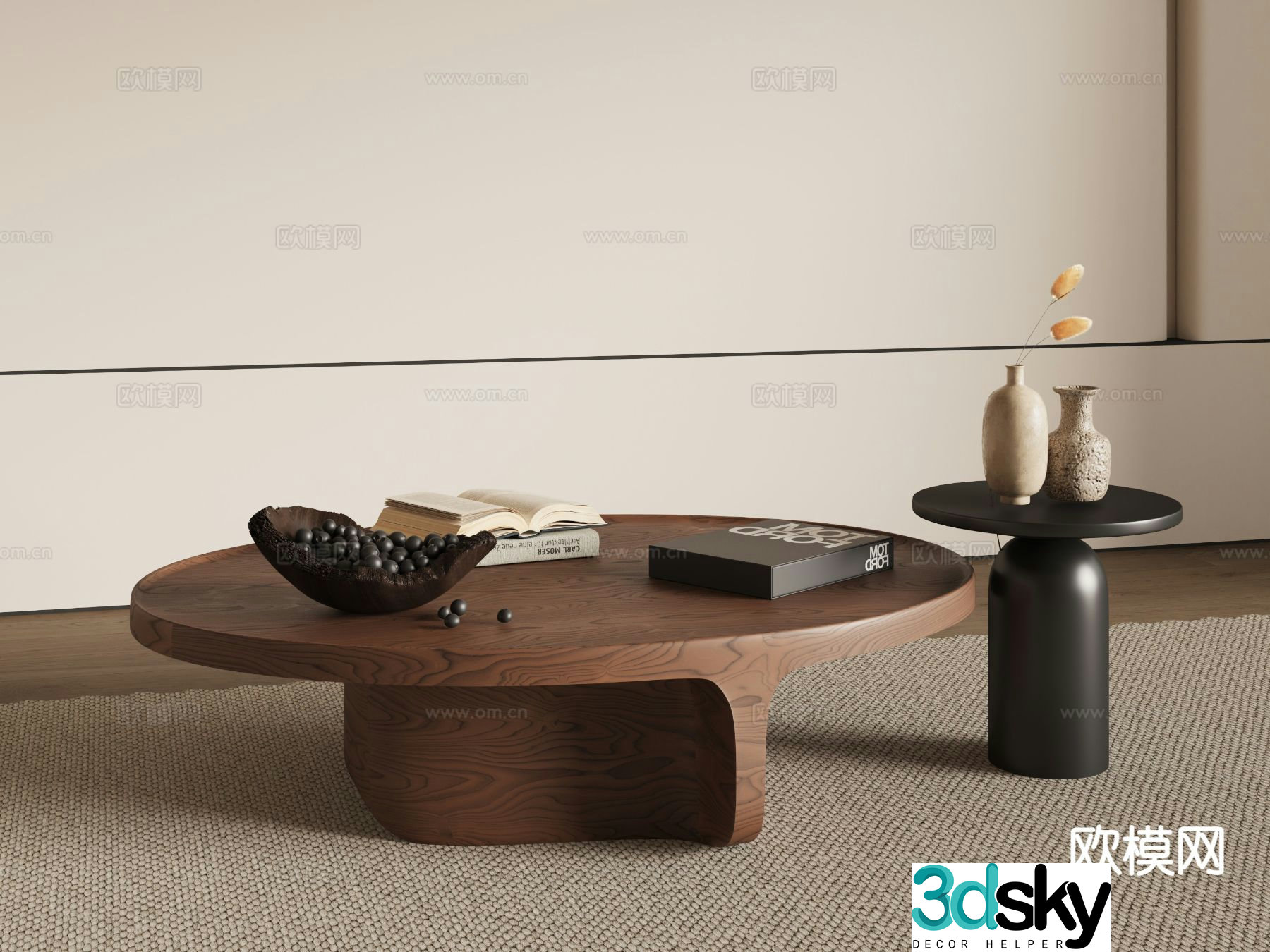 Medieval style coffee table 3D model of mother-in-law coffee table