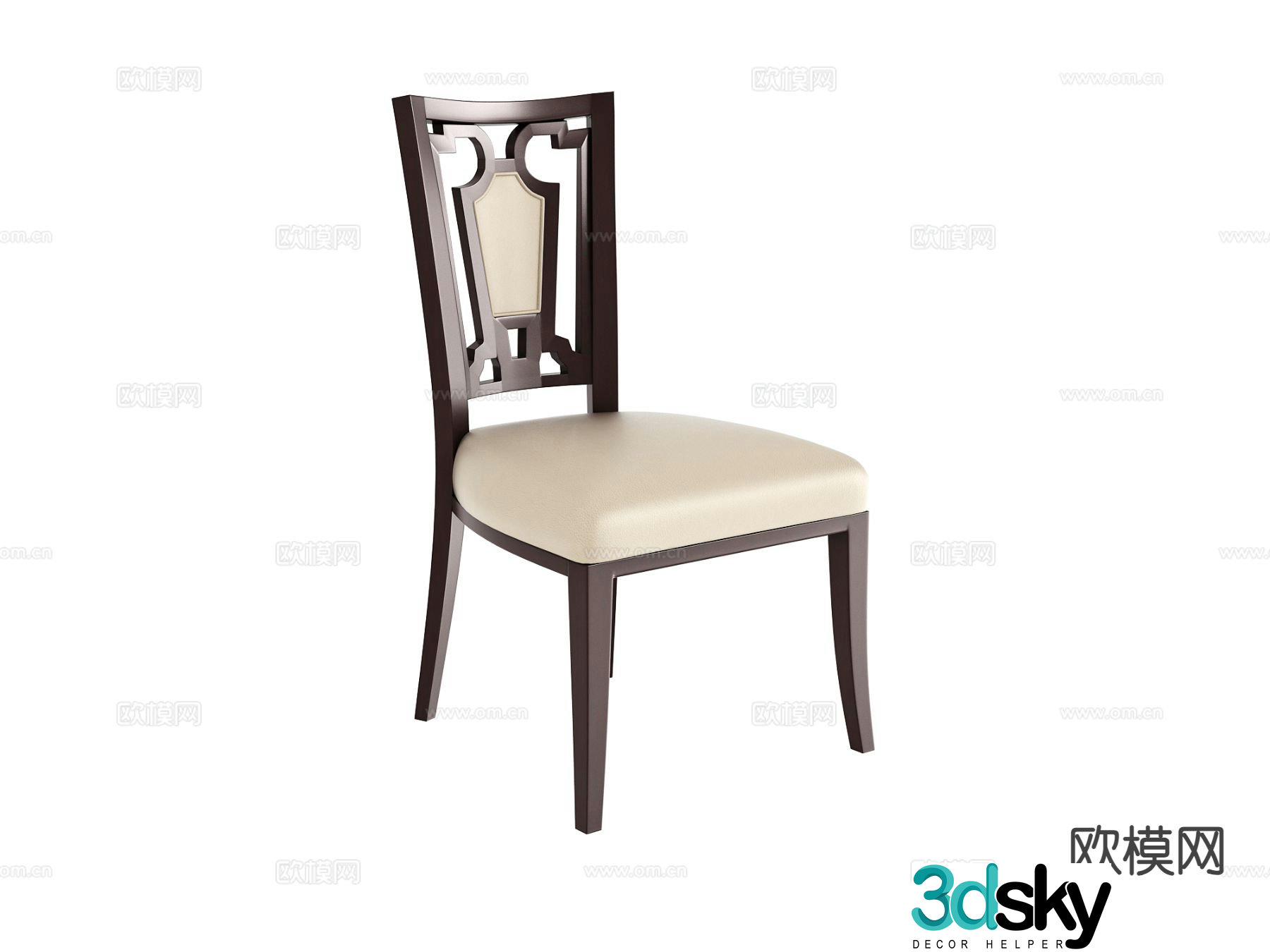 New Chinese style chair dining chair 3d model