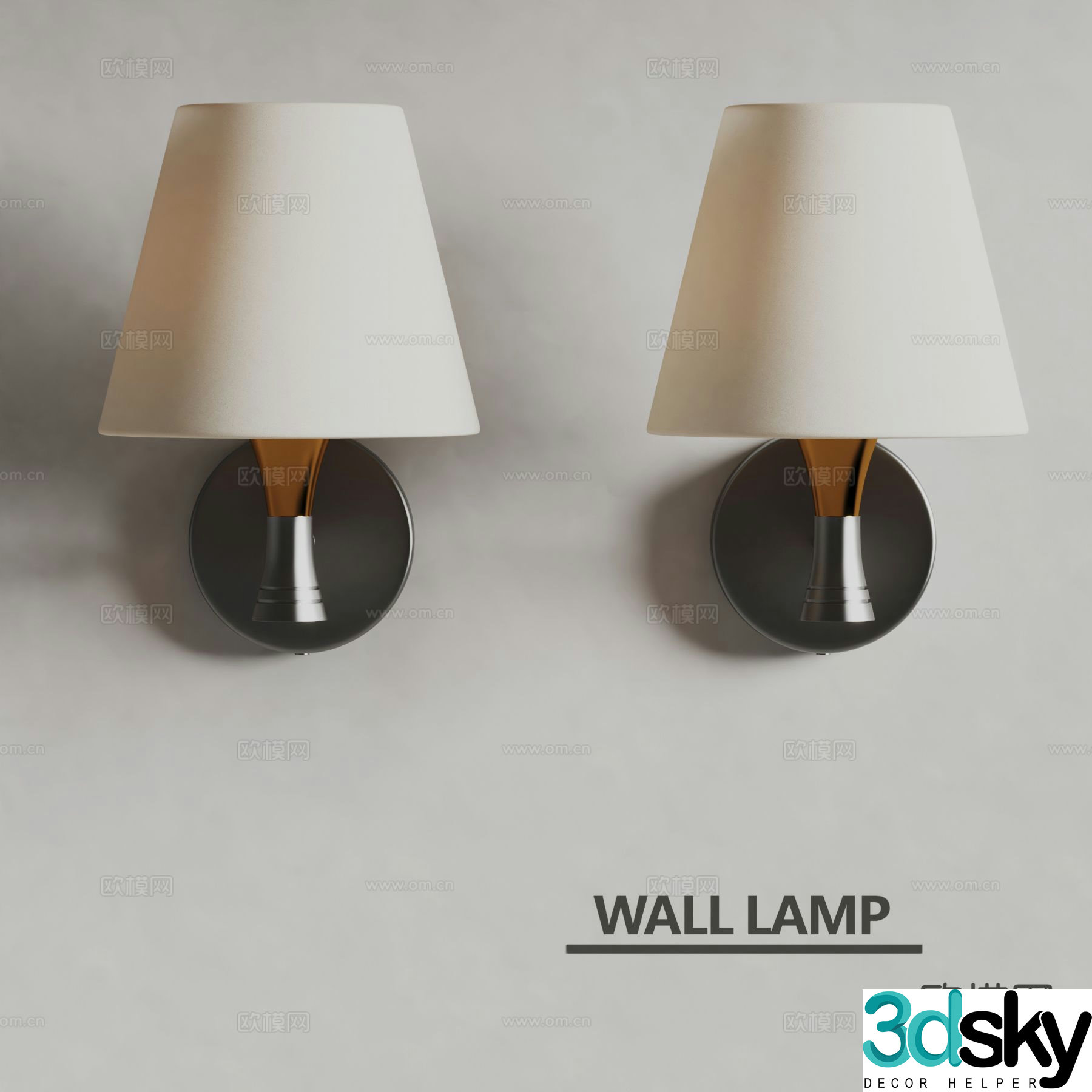 wall lamp modern wall lamp 3d model