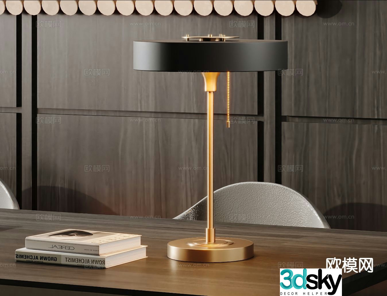 Italian table lamp metal table lamp 3d model