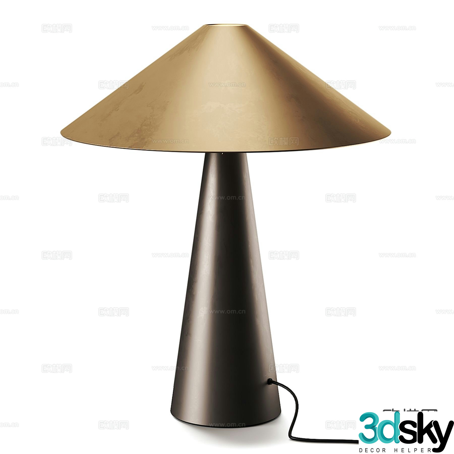 Light luxury desk lamp 3D model