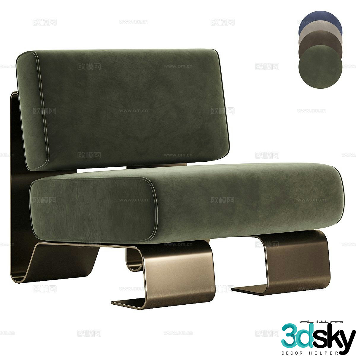 Modern chair leisure chair sofa chair 3d model