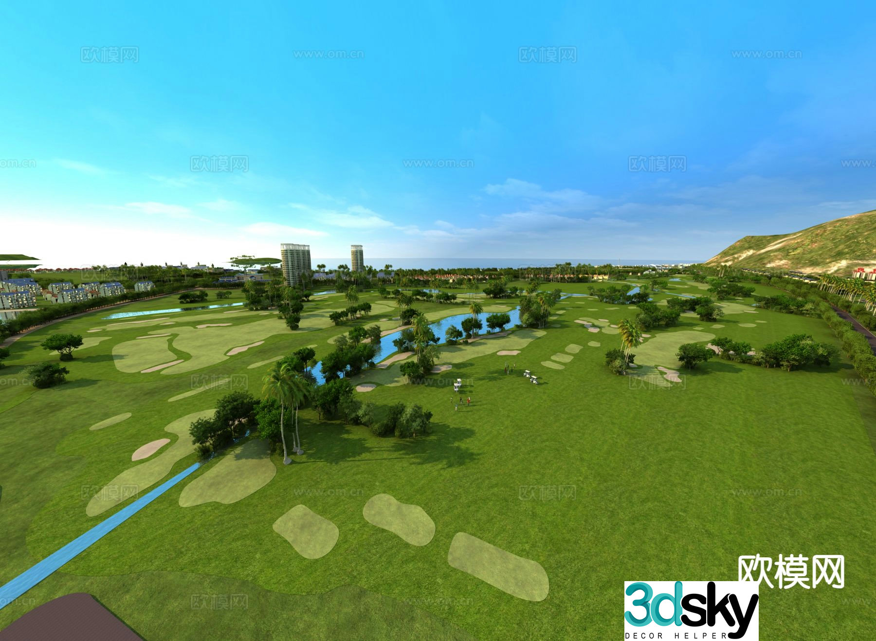golf course 3d model