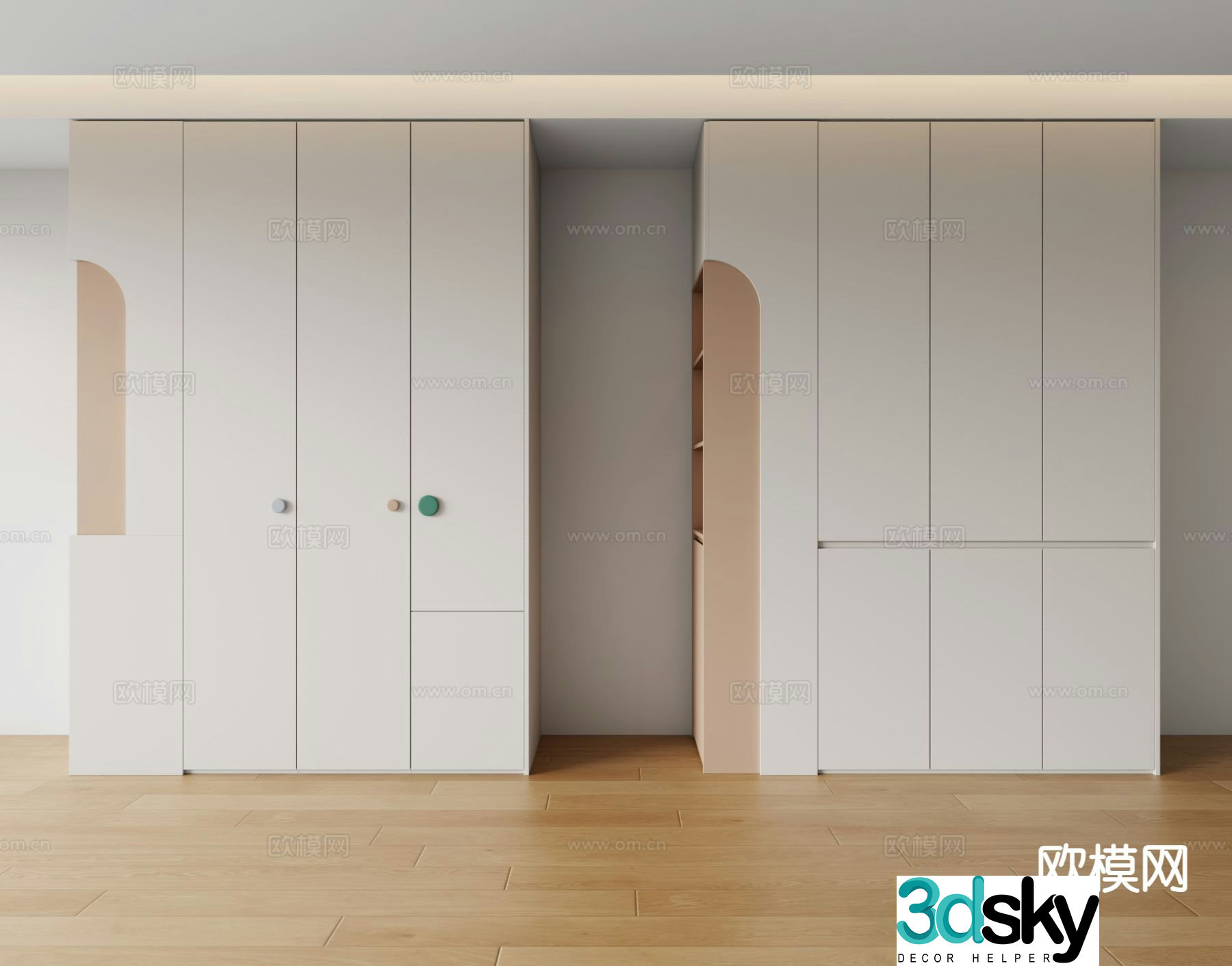 Modern children’s cabinet wardrobe 3d model