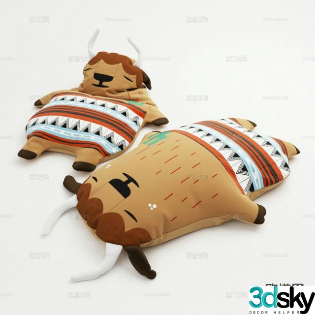 Modern children’s pillow children’s plush toy 3D model