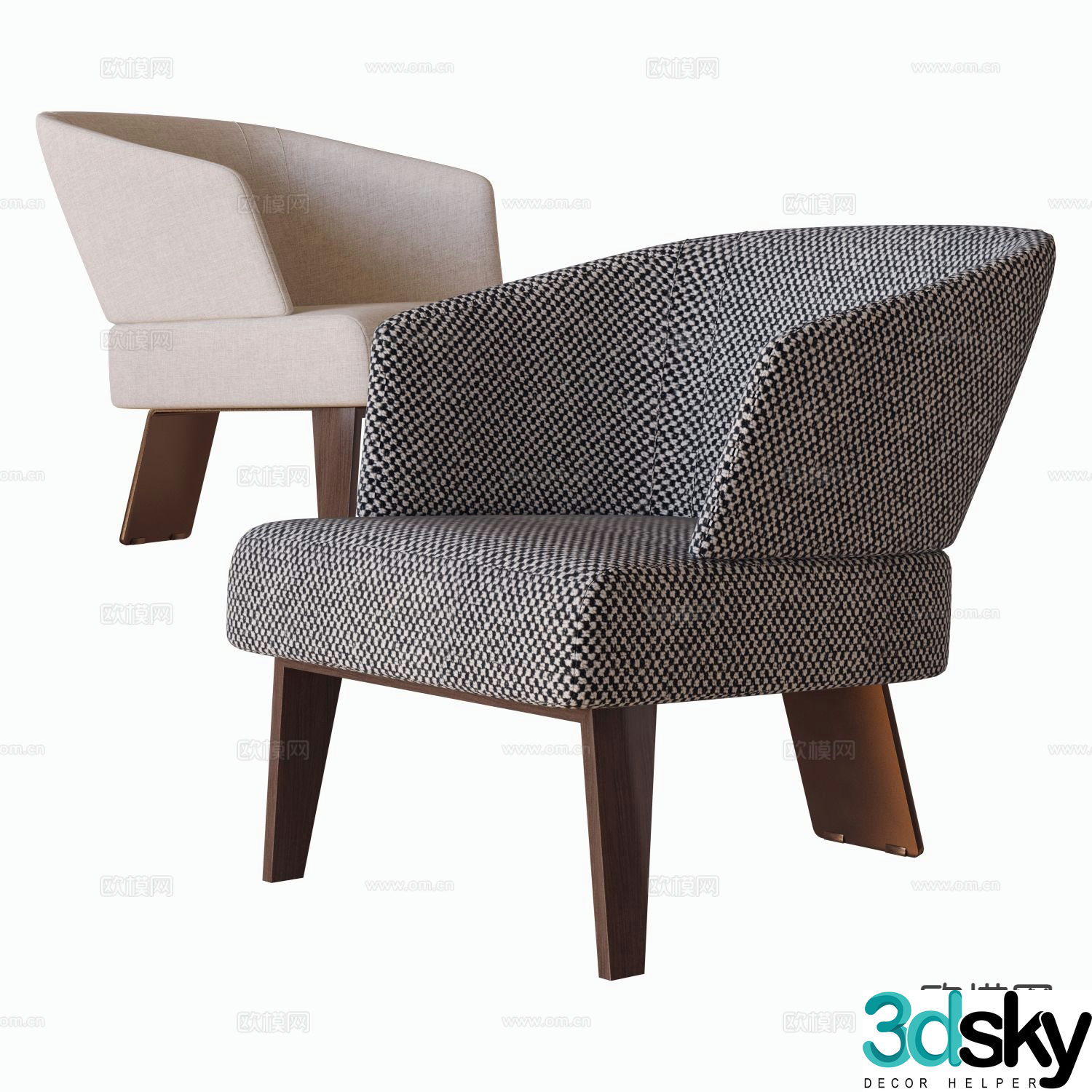 Modern leisure chair chair 3d model