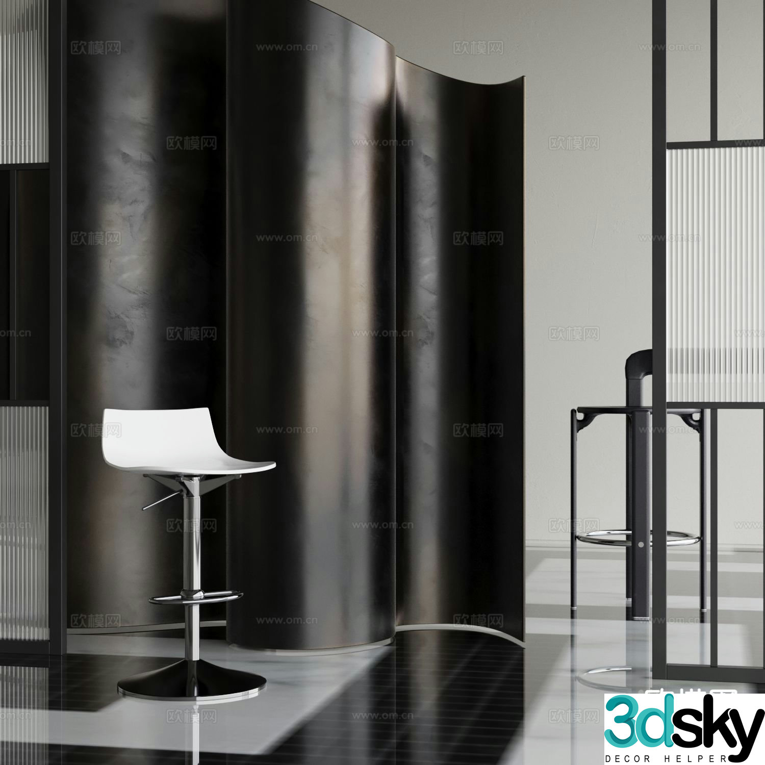 Modern bar stool bar stool 3d model