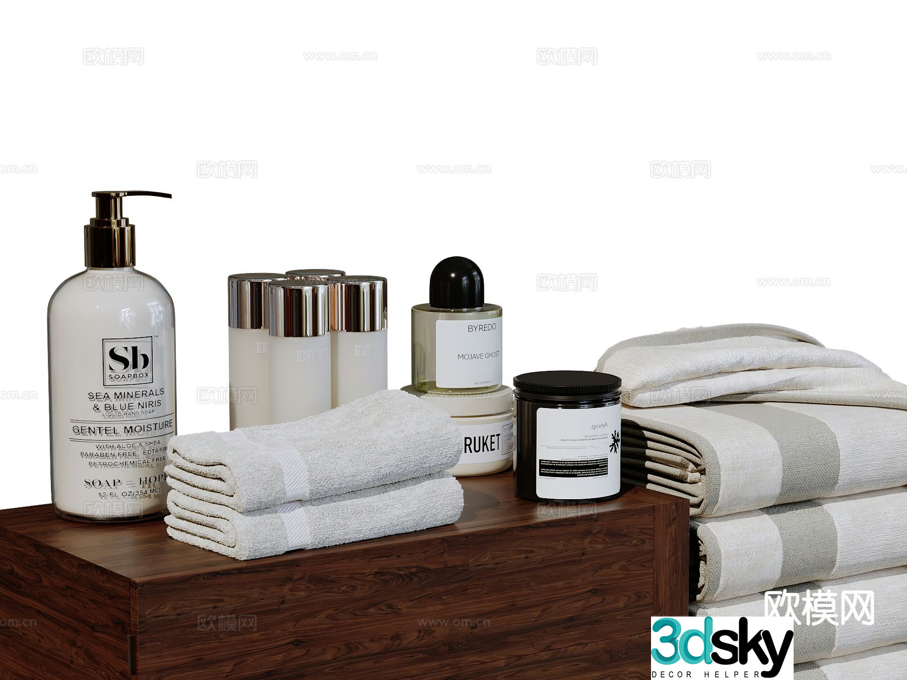 Modern bathroom decorations Bathroom supplies Toiletries 3D model