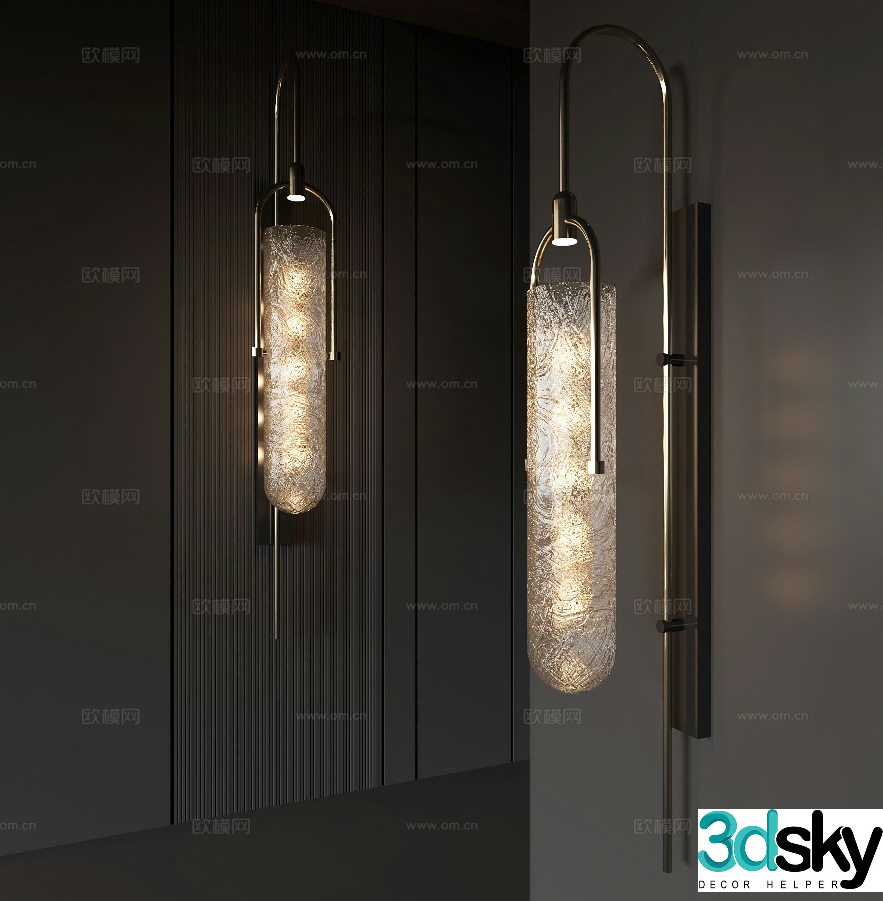 Light luxury wall lamp 3D model