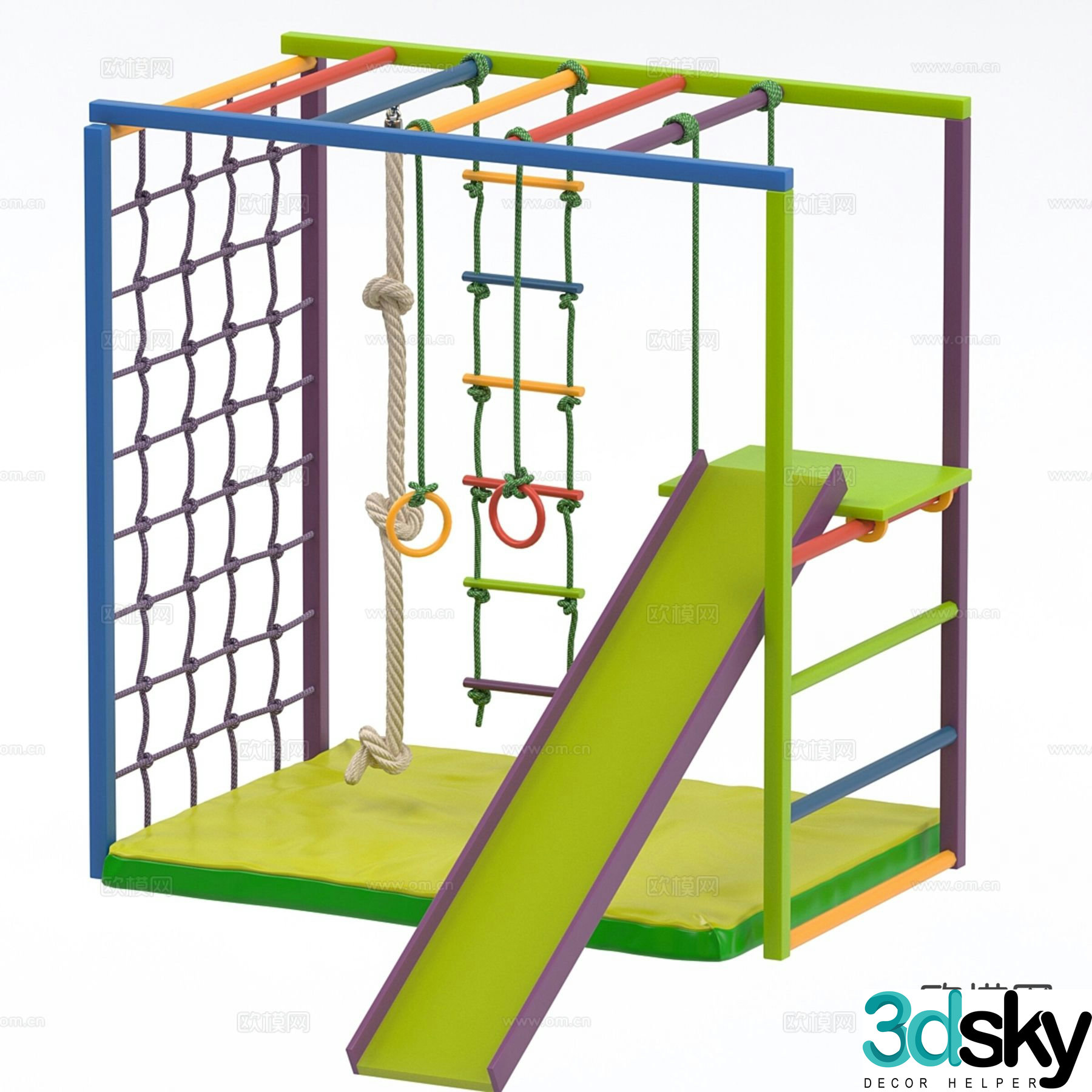Rides Climbing Wall Slide 3D Model
