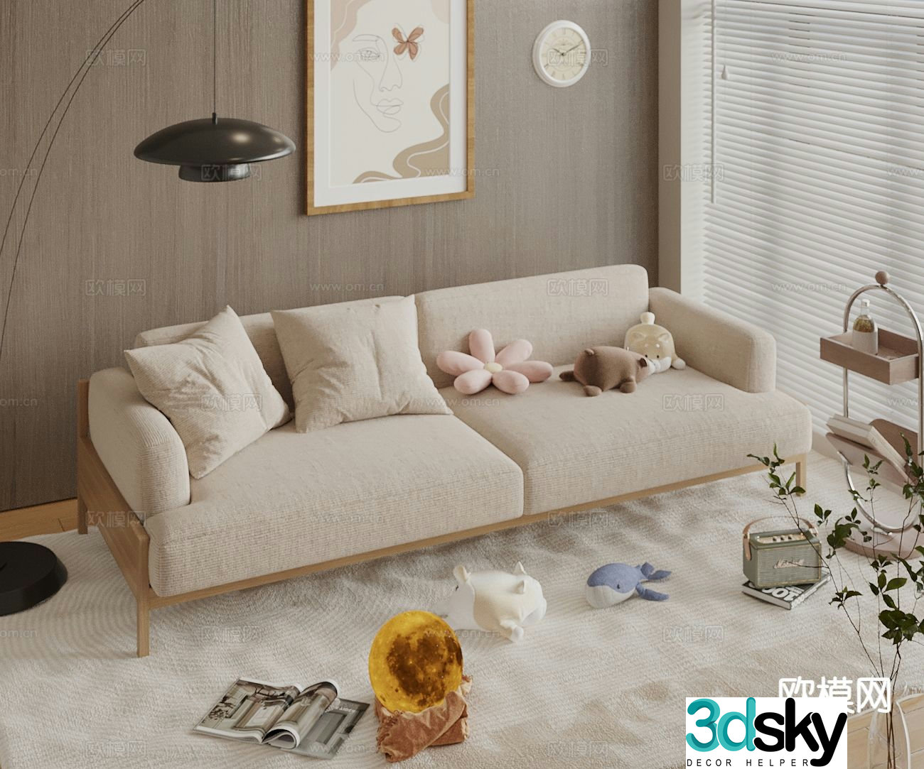 Nordic loveseat 3d model