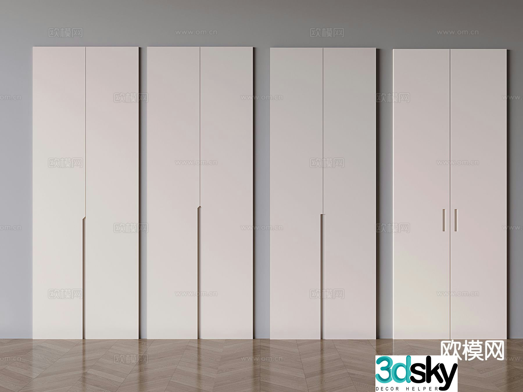 cabinet door wardrobe door door panel 3d model