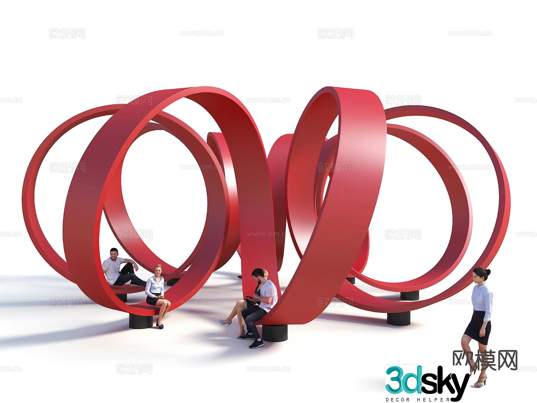 Special-shaped landscape stool special-shaped landscape sketch Canadian Havre sculpture 3D model