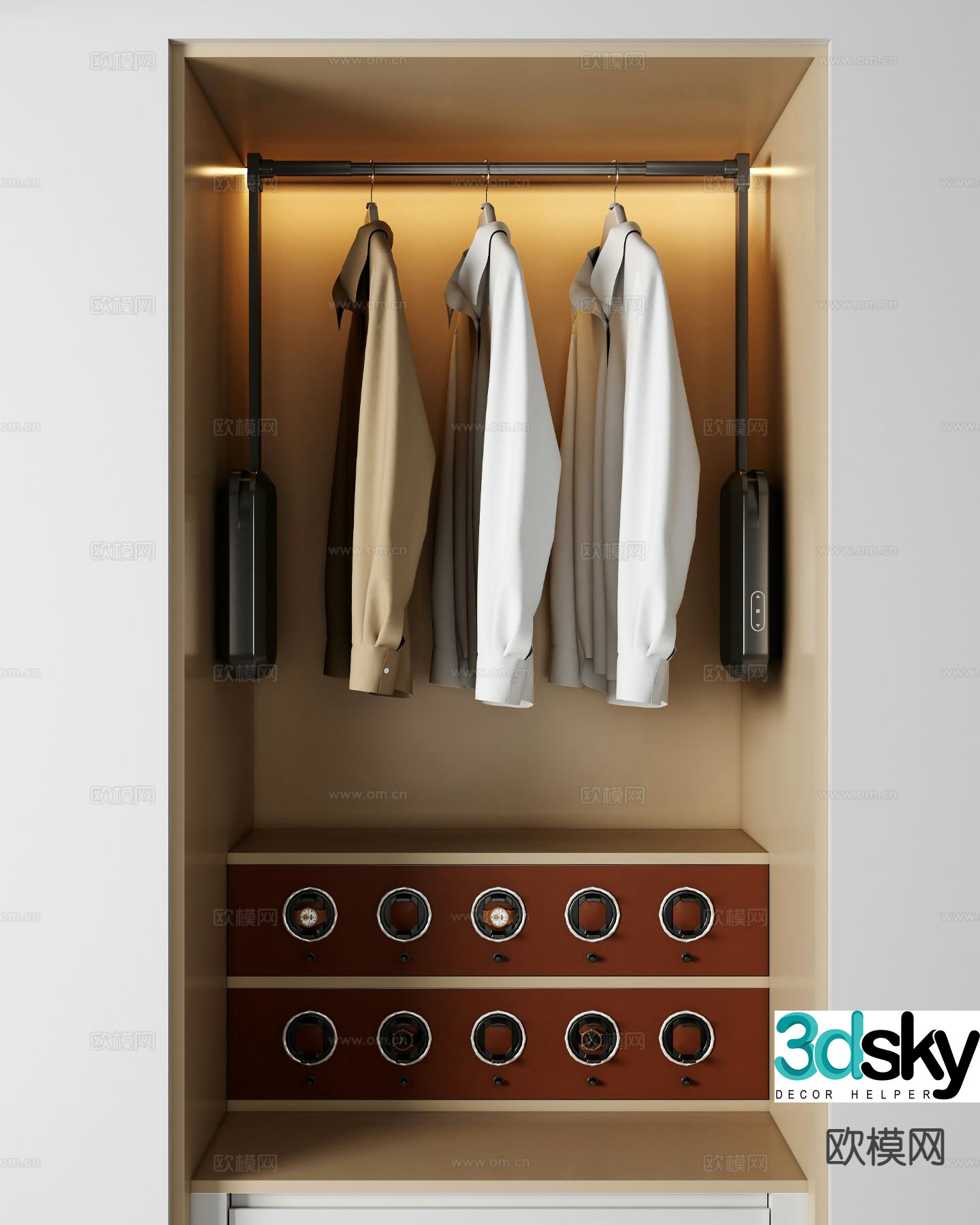 Modern wardrobe 3d model