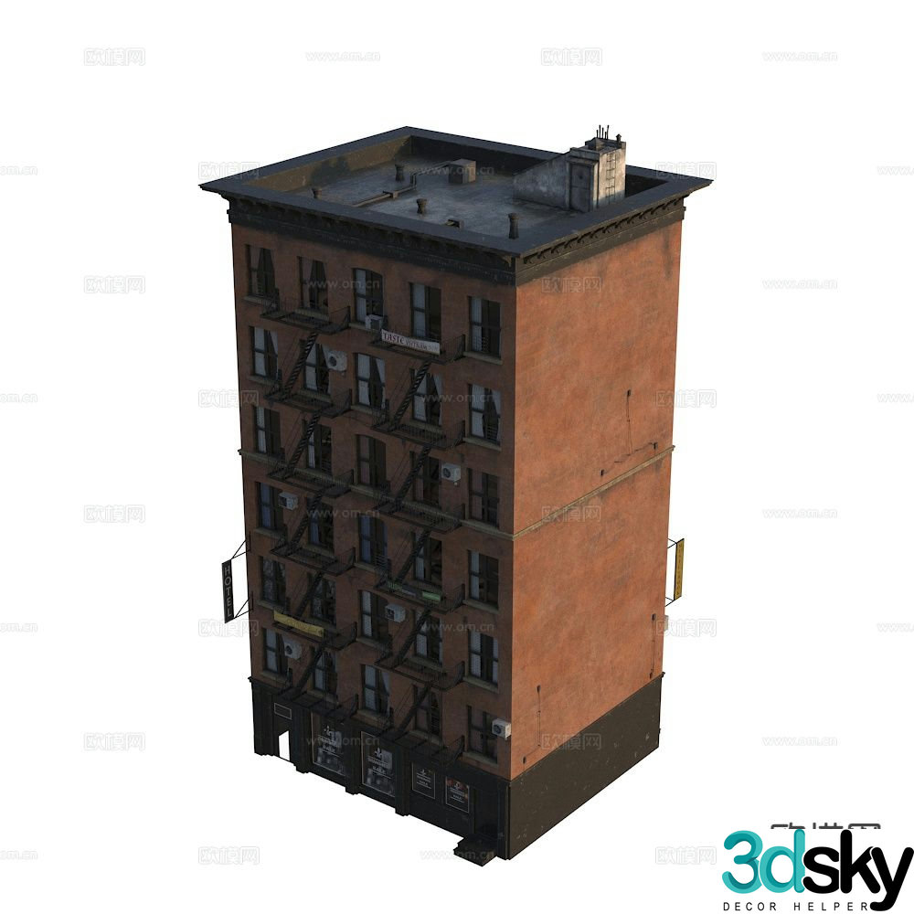 American residential building Western architecture single building New York building building 3d model